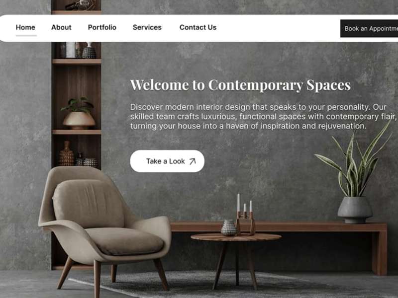 Cover image for Landing Page of Interior Design Website