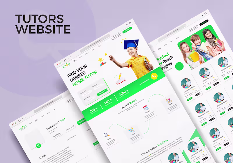 Cover image for Tutors Space Website UI Design