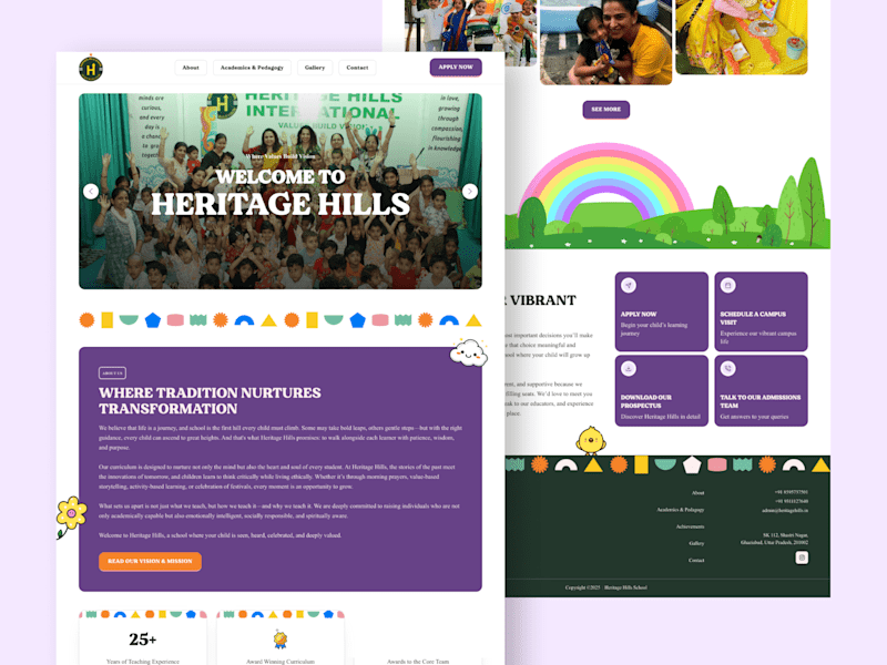 Cover image for Heritage Hills School Website Development