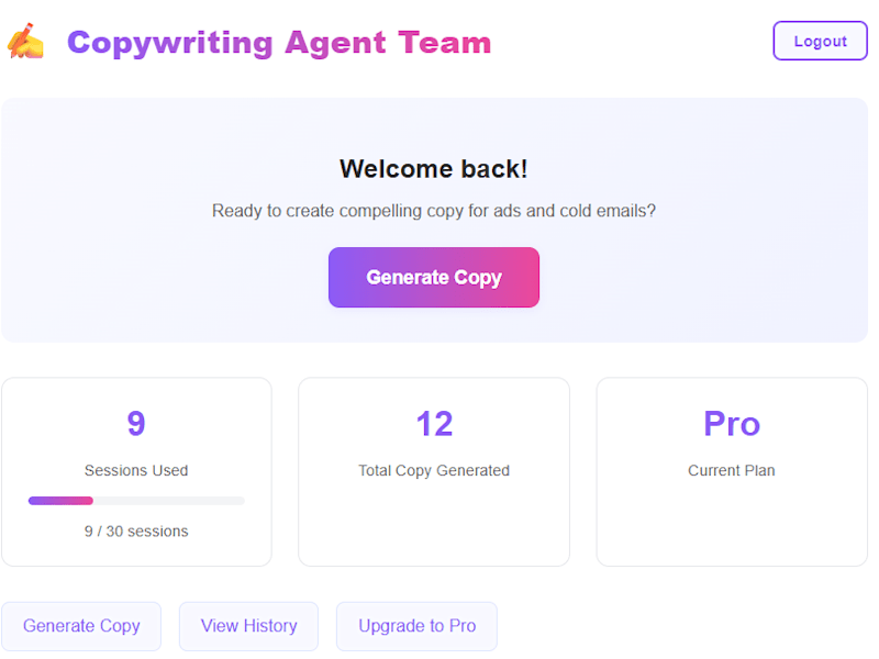 Cover image for Copywriting Agent - Professional Copy for Ads and Cold Emails