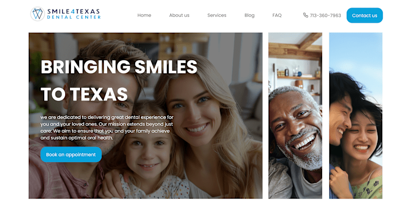 Cover image for Redesigning the hero page section of a dental practice website