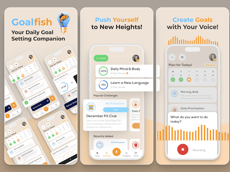 Cover image for Goalfish - Daily Goal Setting