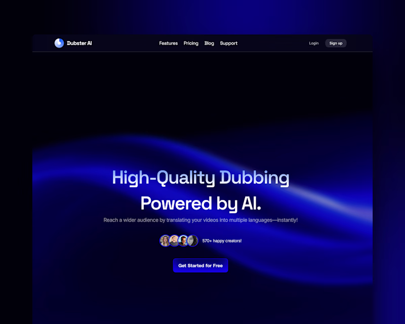 Cover image for Dubster AI - Framer Website Design & Development