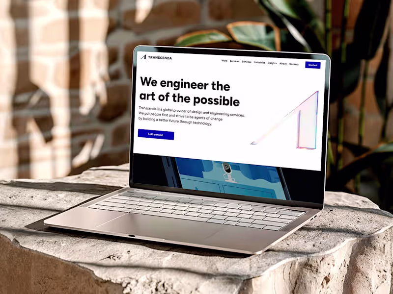 Cover image for Transcenda: Business site for product engineering company
