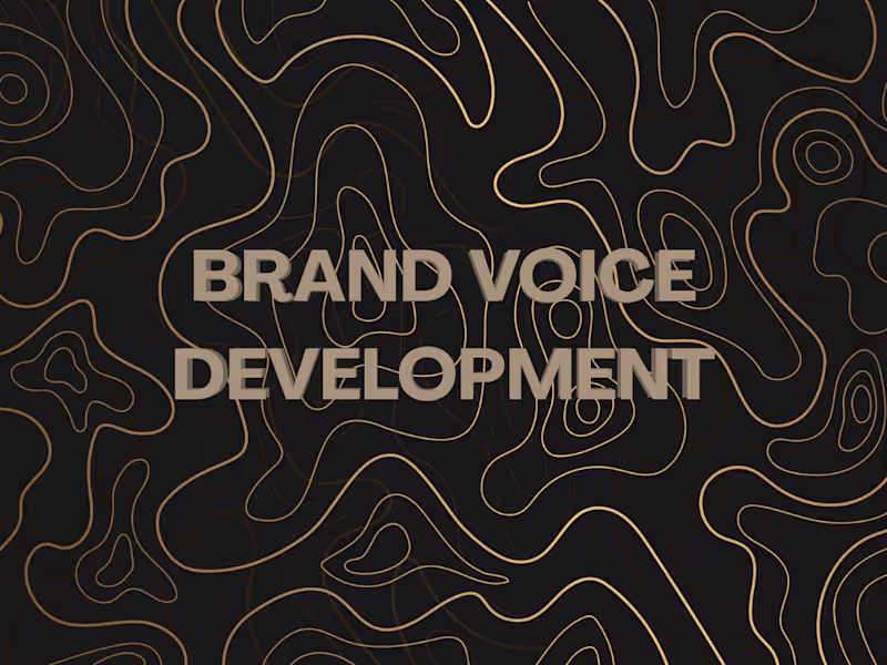 Cover image for Brand Voice Development