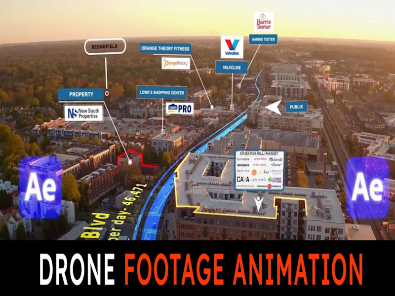 Cover image for I will add outlines and text to your real estate drone footage