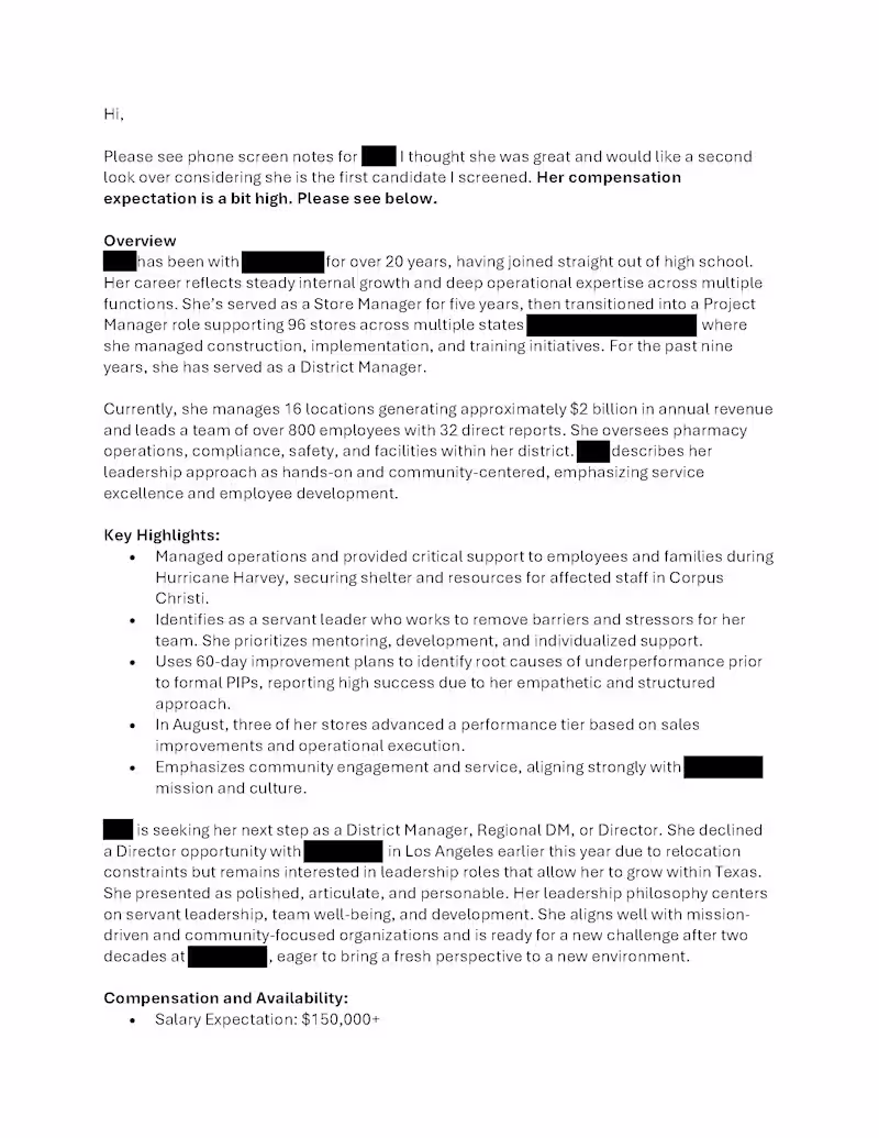 Cover image for Detailed Candidate Interview Feedback &