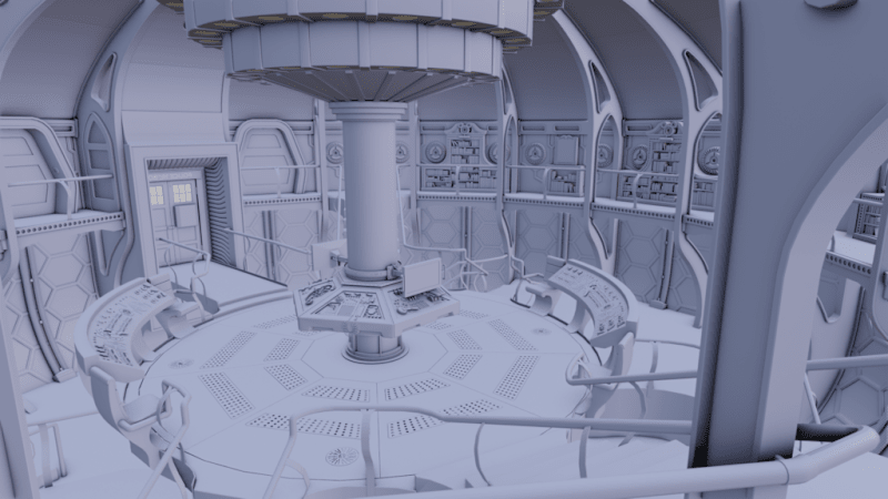 Cover image for Hard-surface 3D Model: TARDIS Control Room (Doctor Who)