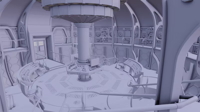 Cover image for Hard-surface 3D Model: TARDIS Control Room (Doctor Who)