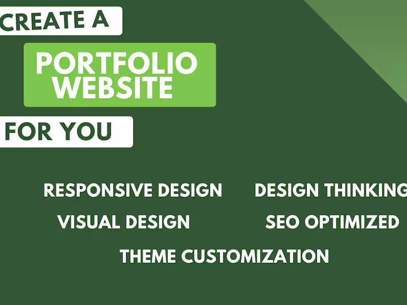 Cover image for I'll Create a portfolio website for you.