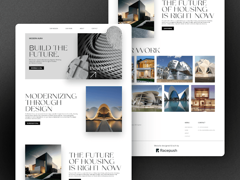 Cover image for Modern Aura Architecture Firm Website
