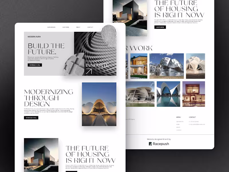 Cover image for Modern Aura Architecture Firm Website