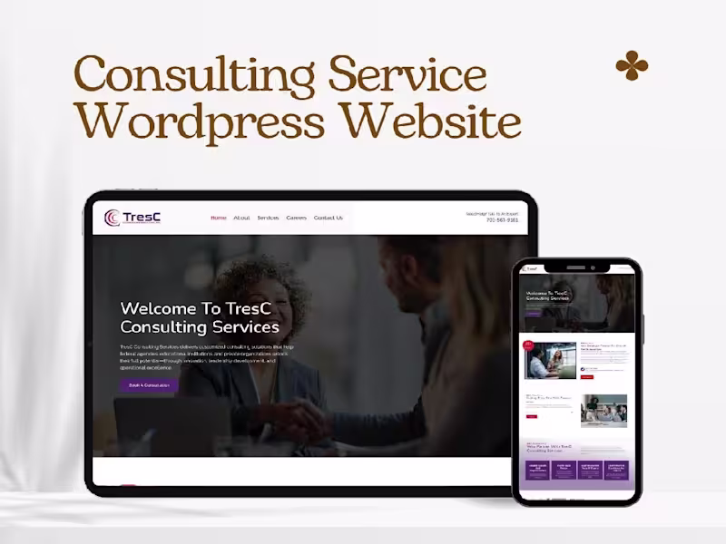 Cover image for WordPress Website Development for TresC Consulting Services
