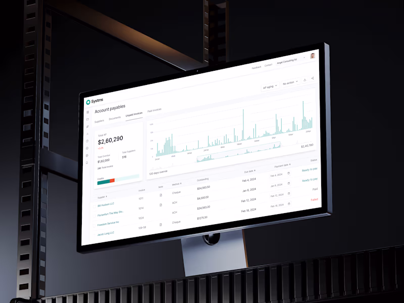 Cover image for Systms – Dashboard & Experience Design for a Finance Platform