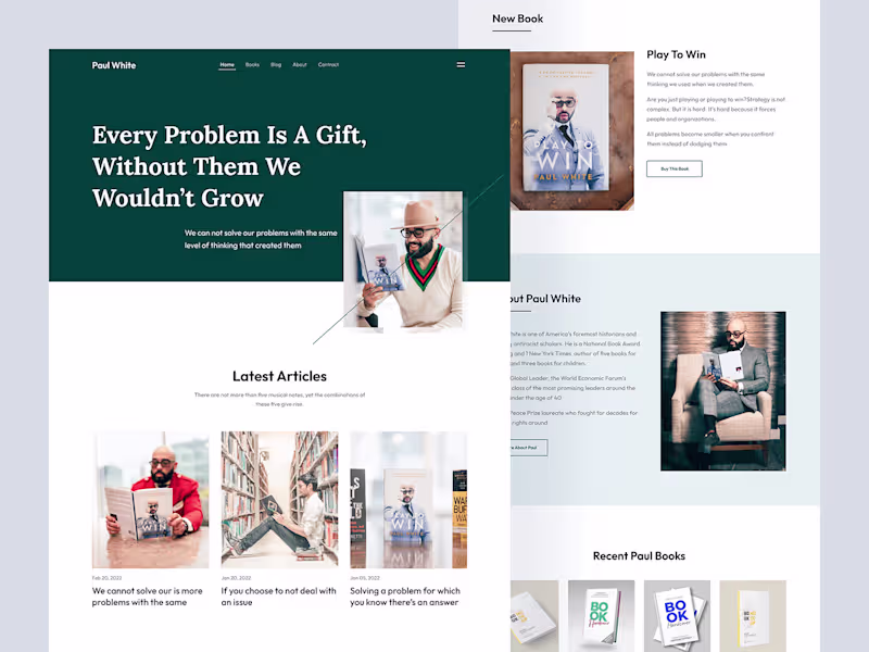 Cover image for Author or Writers Blog Website