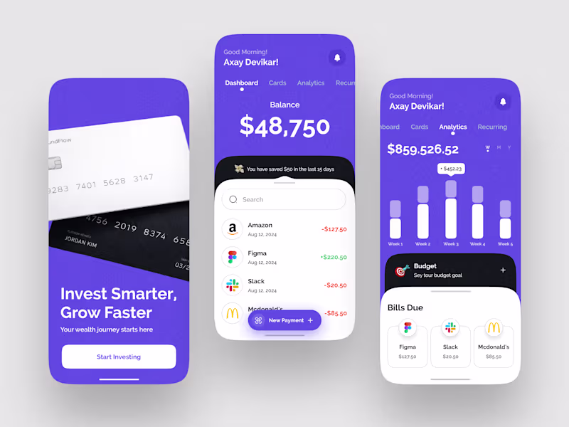 Cover image for Modern Finance App Design for Enhanced User Experience