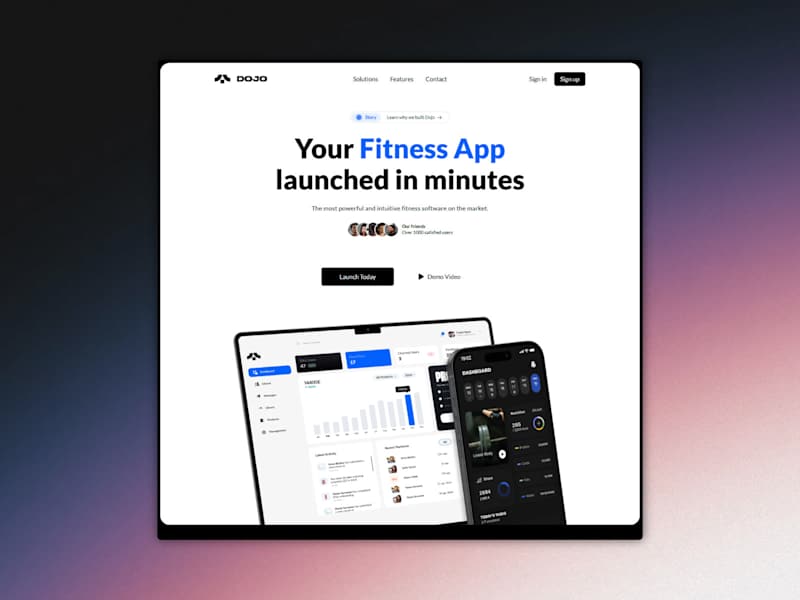Cover image for Dojo — Your Fitness App Launched in Minutes
