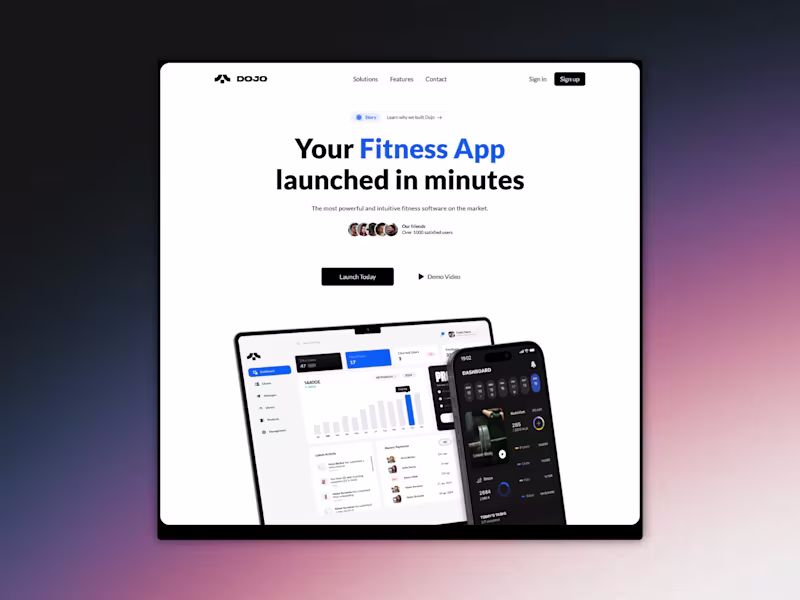 Cover image for Dojo — Your Fitness App Launched in Minutes