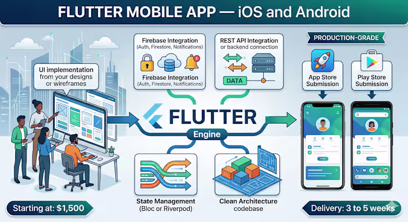 Cover image for Flutter Mobile App IOS and Android