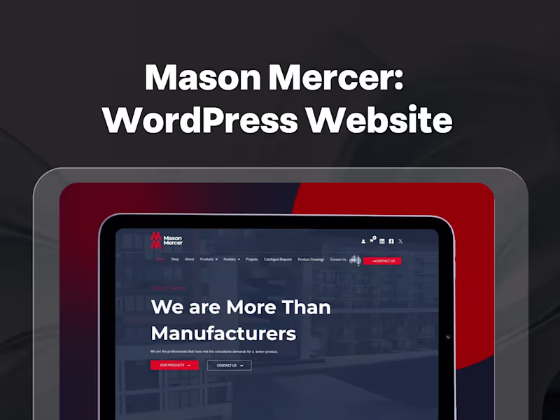 Cover image for Mason Mercer: WordPress Website Design & Development