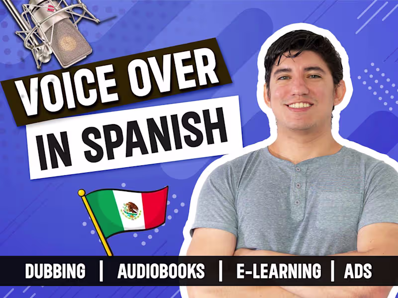 Cover image for Professional and UNIQUE SPANISH Voice Over