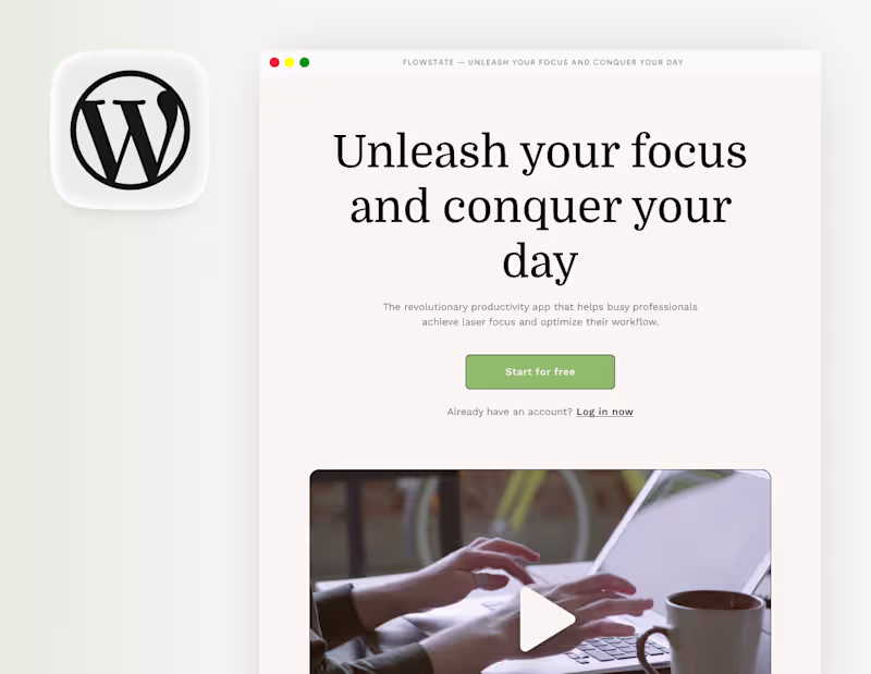 Cover image for Launch a conversion-focused WordPress landing page in 7 days