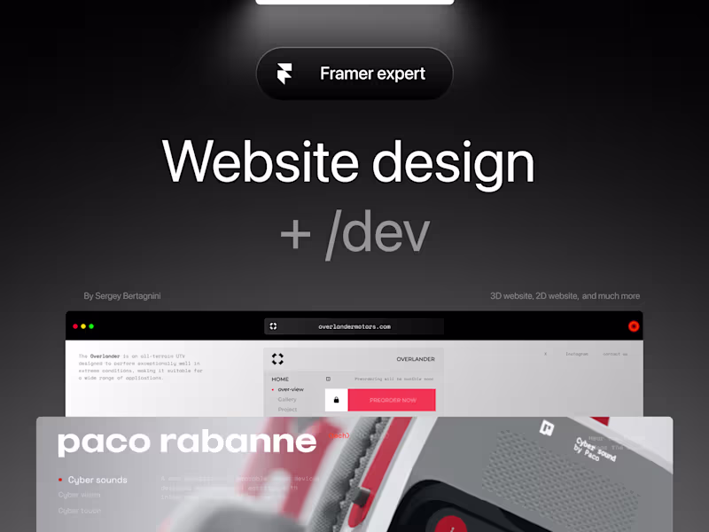 Cover image for Framer Website design + development 
