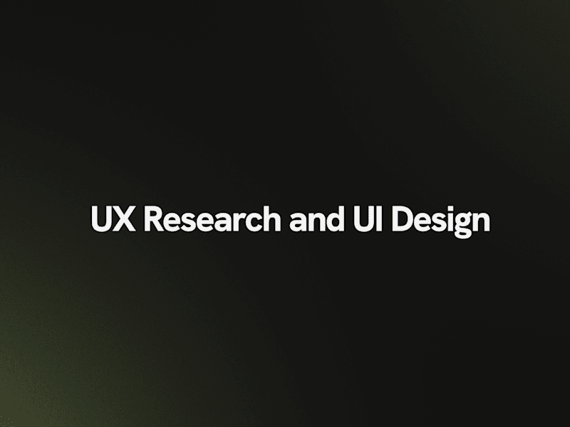 Cover image for UX Research and UI Design