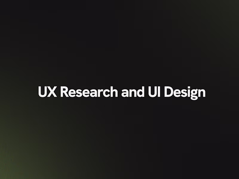 Cover image for UX Research and UI Design
