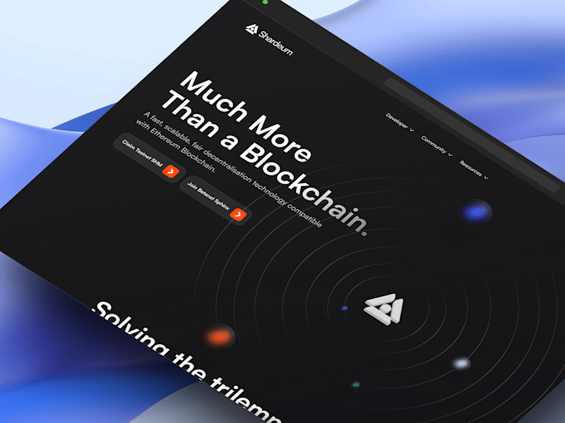 Cover image for Shardeum Web3 Blockchain Concept Design