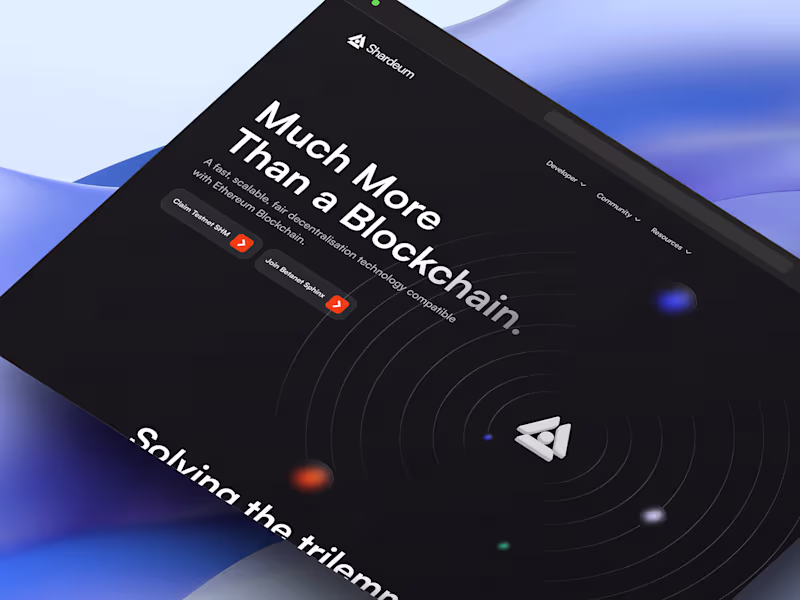 Cover image for Shardeum Web3 Blockchain Concept Design