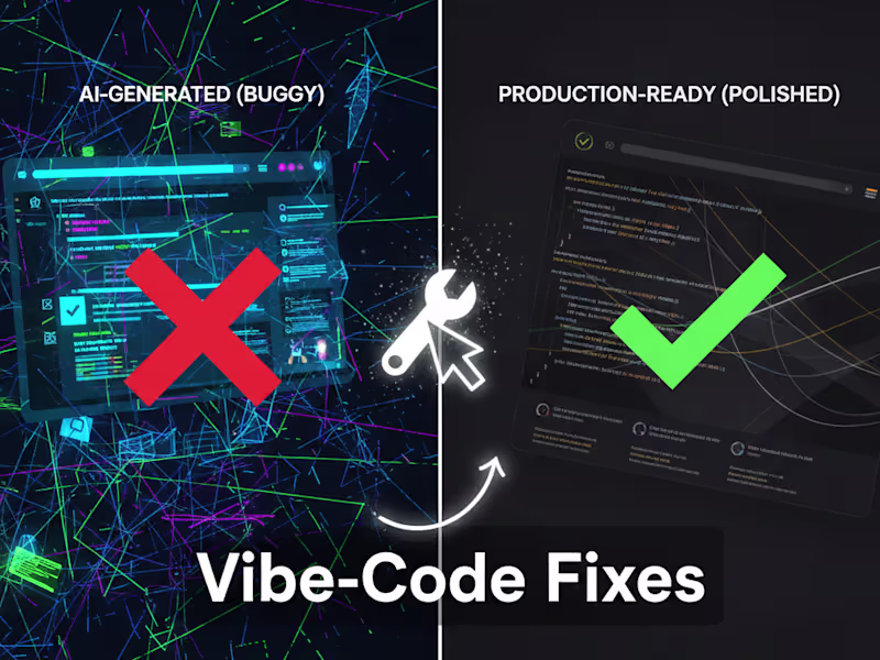 Cover image for Fix your vibe coded we applicaiton