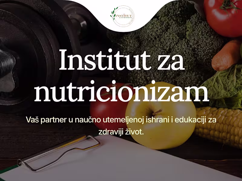 Cover image for Instutue of Nutrition website design
