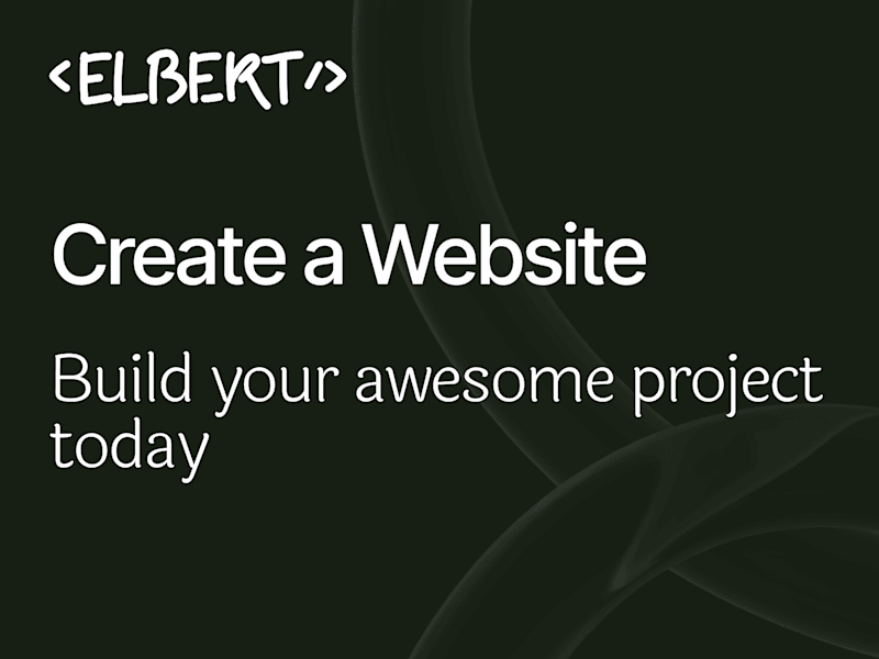 Cover image for ✨ Create a Website