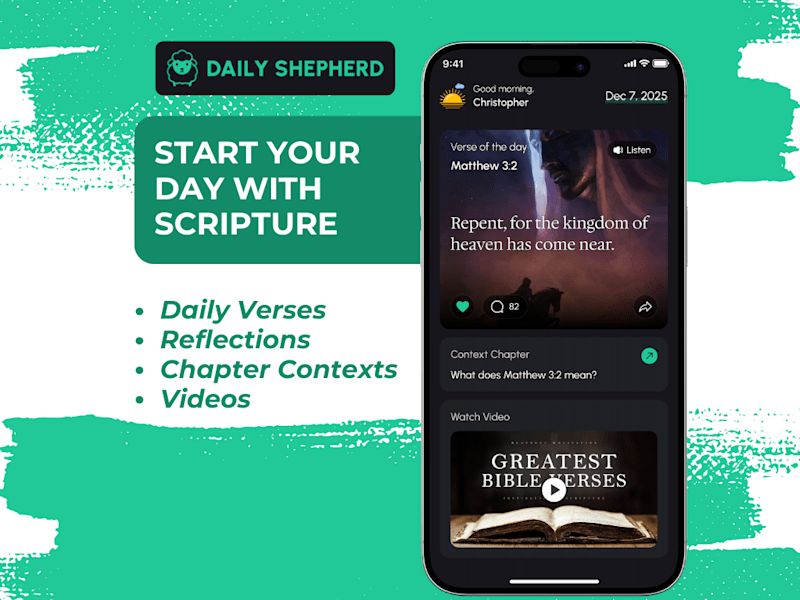 Cover image for Daily Shepherd Spiritual Wellness App