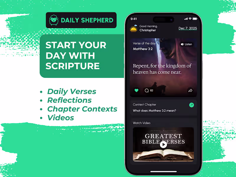 Cover image for Daily Shepherd: Spiritual Wellness App