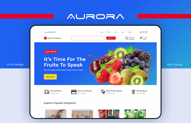 Cover image for Aurora - Ecommerce Web Design