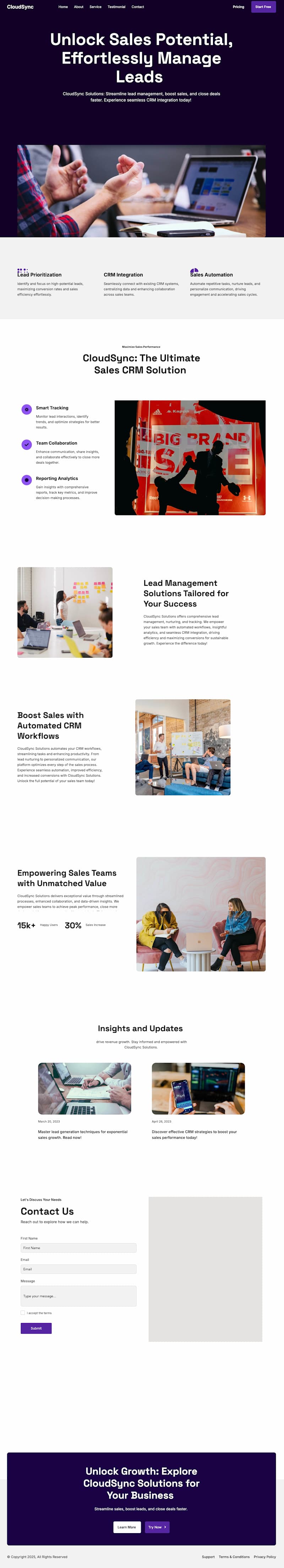 Cover image for CloudSync - Modern Simple Saas Landing page