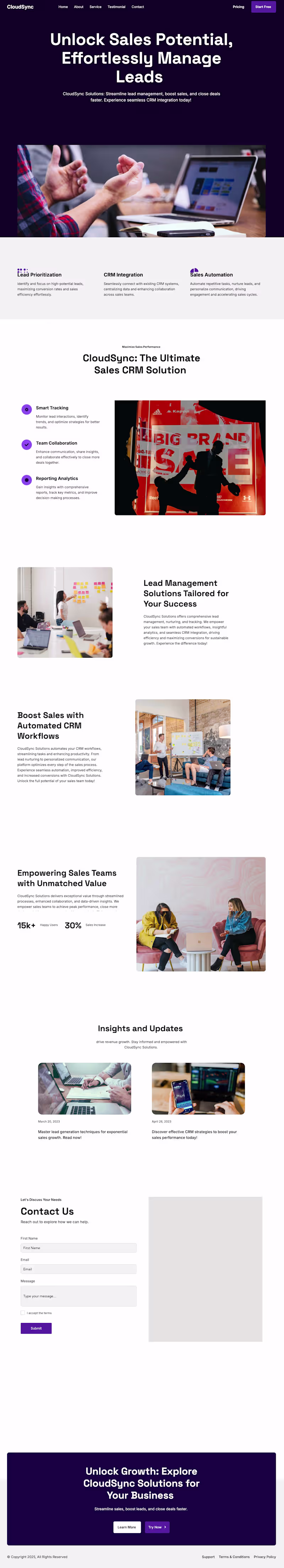 Cover image for CloudSync - Modern Simple Saas Landing page