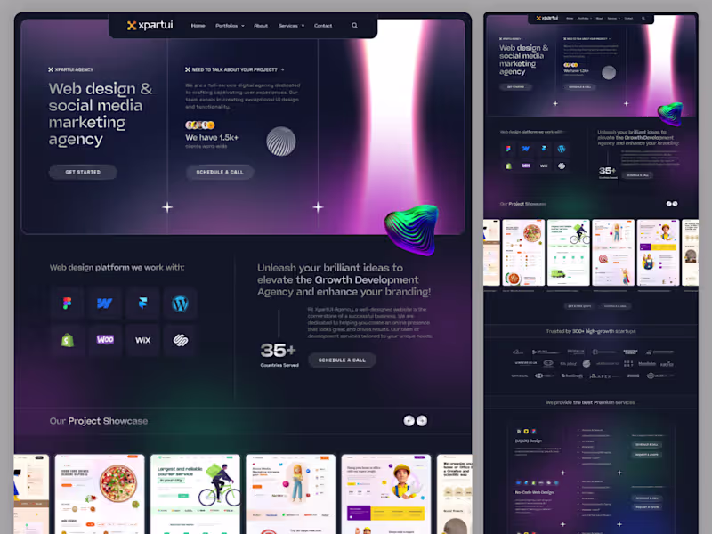 Cover image for XpartUI – Website UI/UX Design