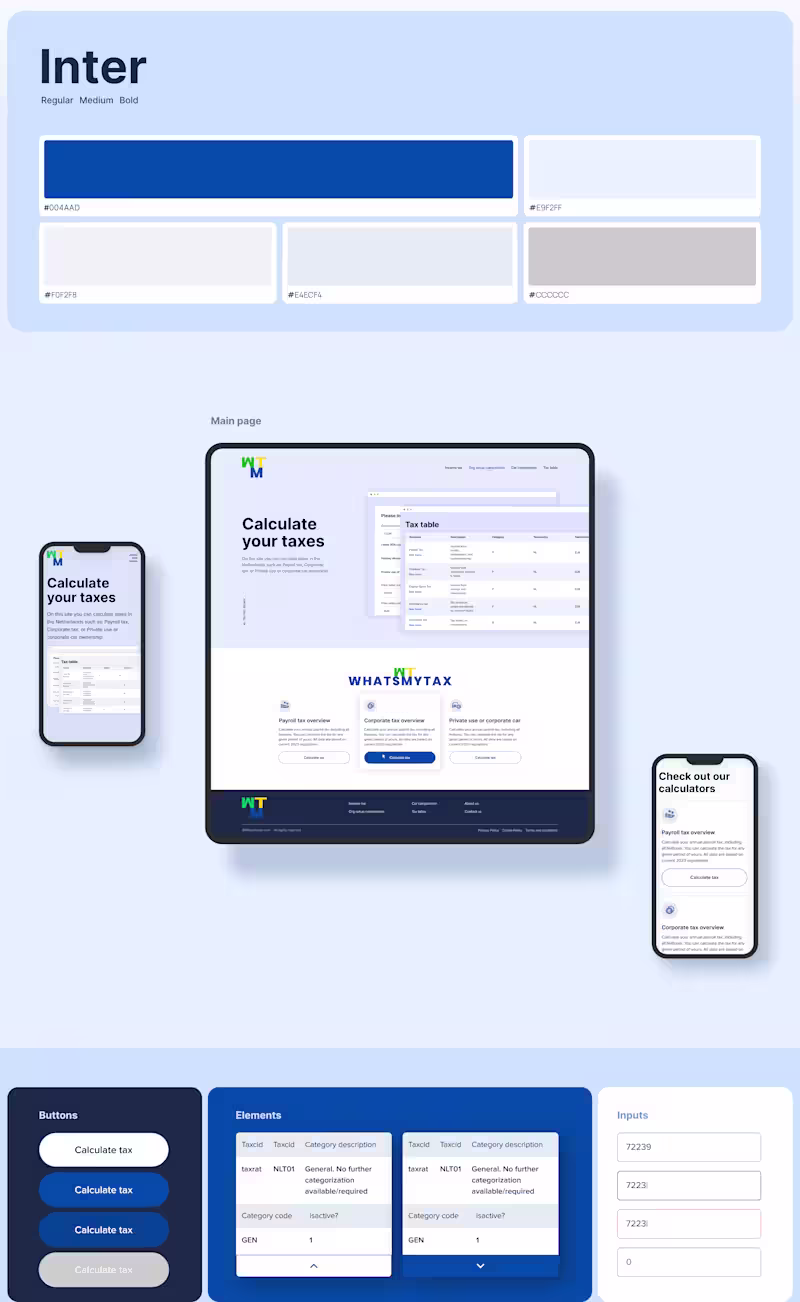 Cover image for What's my Tax - FinTech Calculator Web Design :: Behance