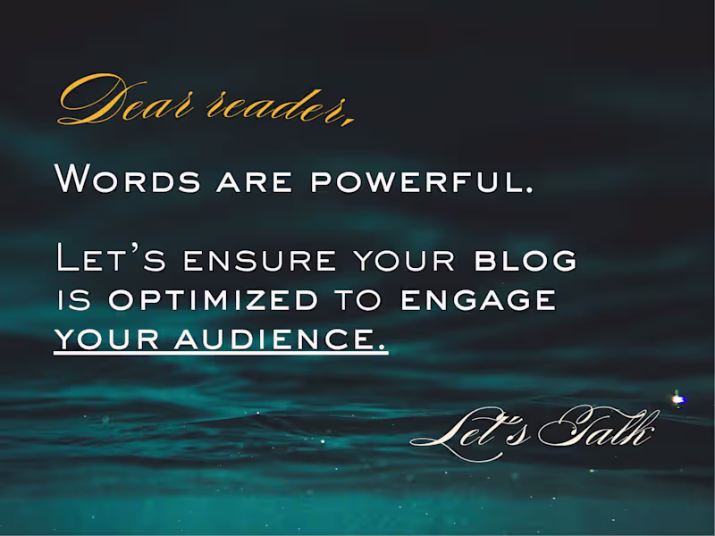 Cover image for Blog Writing & Content Direction