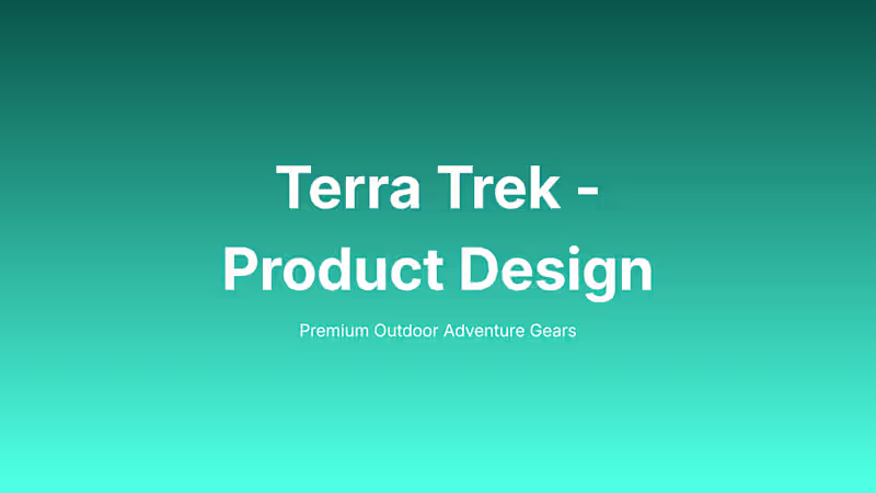 Cover image for Terra Trek - Product Design