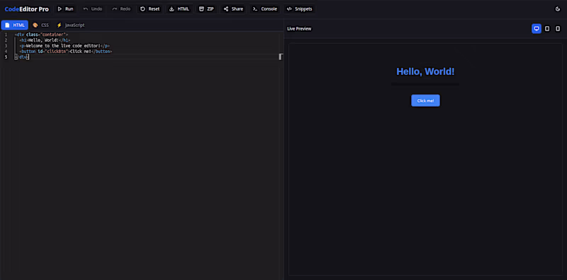 Cover image for Development of CodeEditorPro Online Code Editor