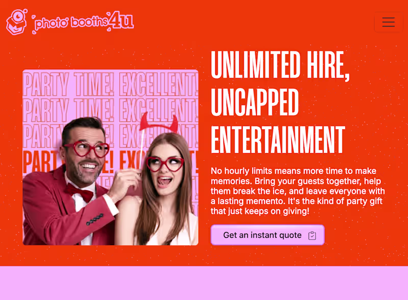 Cover image for Photobooths 4 U Landing page copy