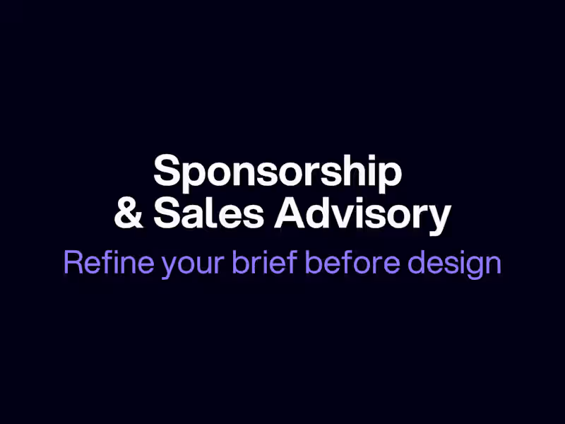 Cover image for Sponsorship & Sales Advisory
