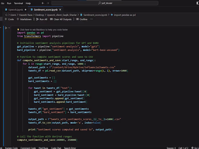 Cover image for Sentiment ANALYSIS SCORES FOR BARD& GPT MODELS ,250,000 TWEETS 