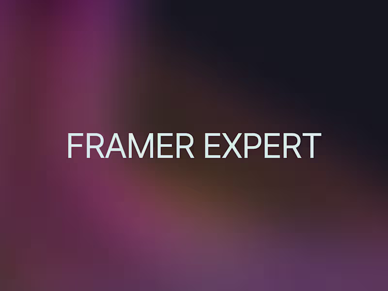 Cover image for I will design framer website develop framer animation