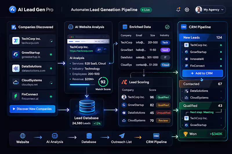 Cover image for AI Lead Generation & Automation System Development
