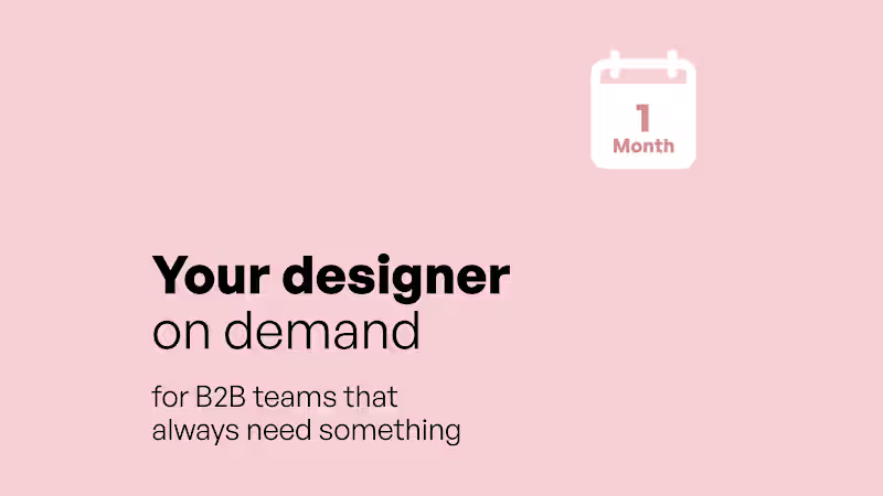 Cover image for Ongoing B2B Design Retainer